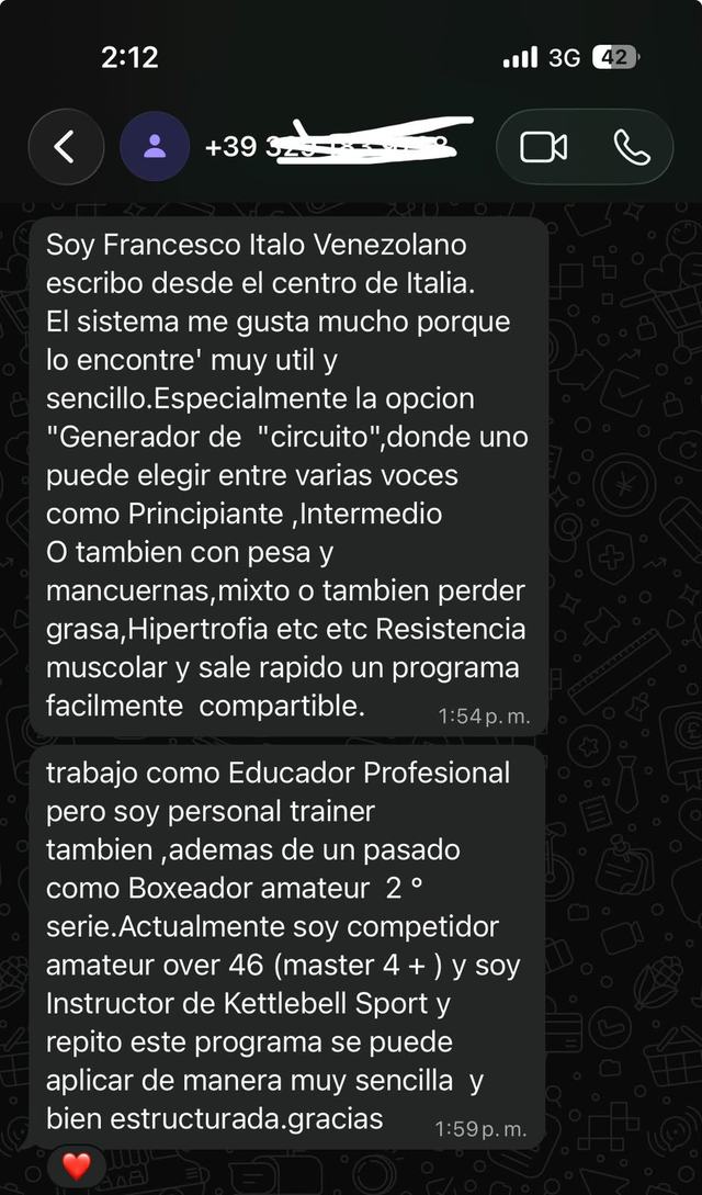 Testimonio de Francesco